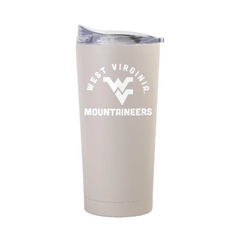 West Virginia 20oz Archway Sand Powder Coat Tumbler