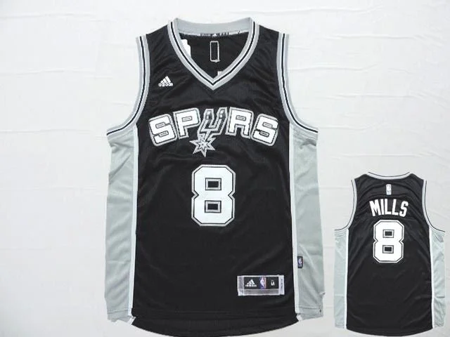 Spurs 8 Patty Mills Black New Swingman Basketball Jersey