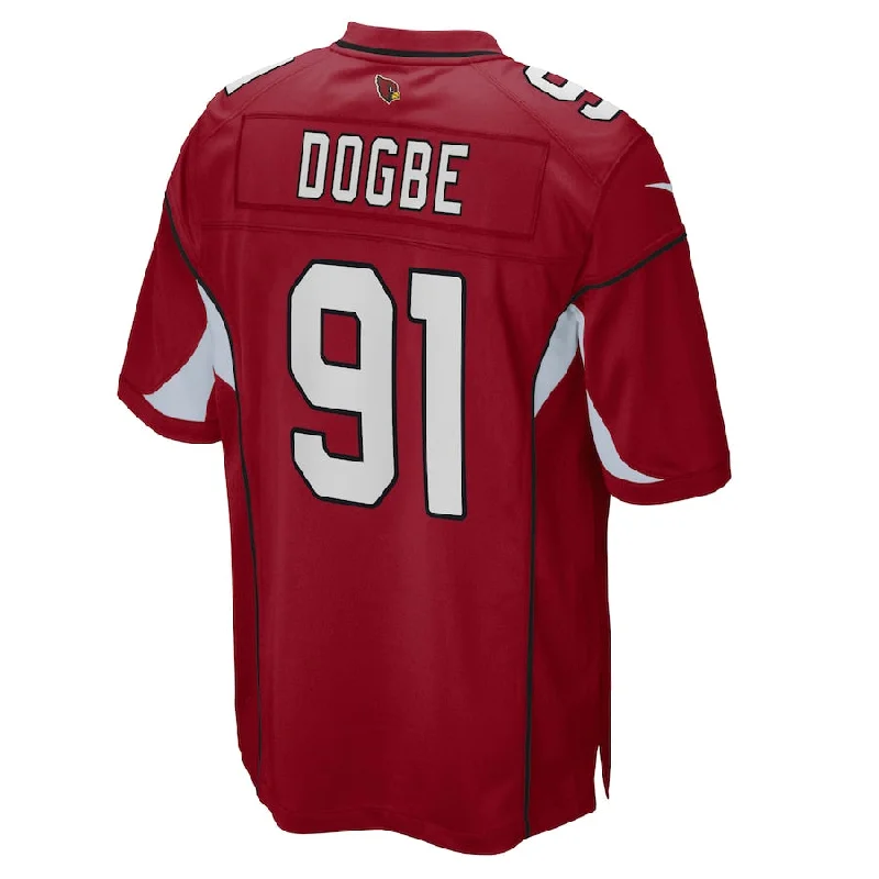 A.Cardinal #91 Michael Dogbe Cardinal Game Jersey Stitched American Football Jerseys