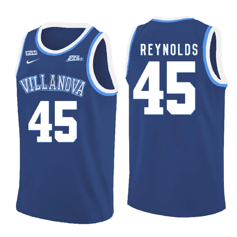 Villanova Wildcats 45 Darryl Reynolds Blue College Basketball Basketball Jersey