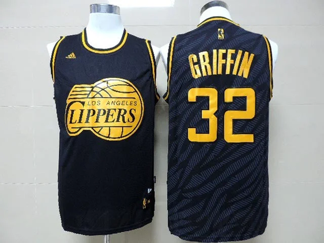 Clippers 32 Griffin Black Precious Metals Fashion Basketball Jerseys