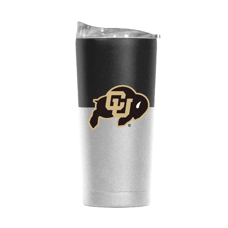 Colorado 20oz Colorblock White Powder Coat Tumbler