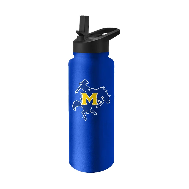 McNeese State Logo 34 oz Quencher Stainless Bottle