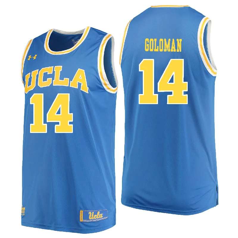 UCLA Bruins 14 Gyorgy Goloman Blue College Basketball Basketball Jersey