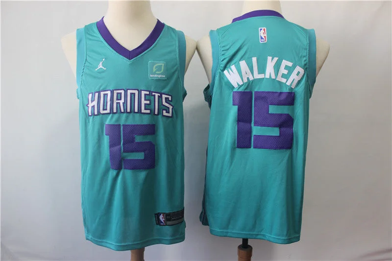 Hornets 15 Kemba Walker Teal Jordan Brand Swingman Basketball Jersey