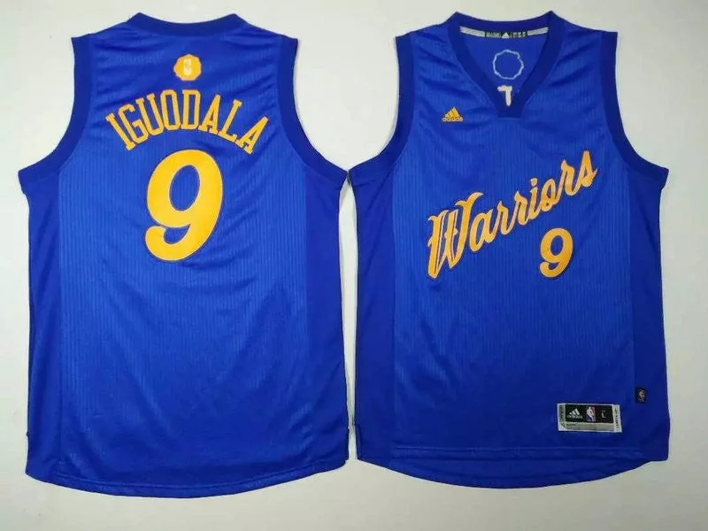 Warriors 9 Andre Iguodala Blue 2016 Christmas Day Swingman Basketball Jersey