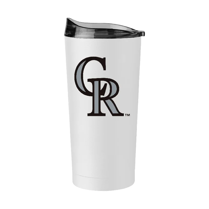 Colorado Rockies 20oz Swagger White Powder Coat Tumbler