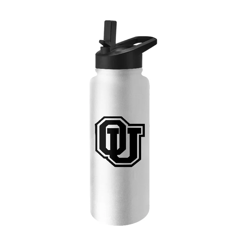 Ohio Bobcats 34oz White Quencher Flip Top Water Bottle