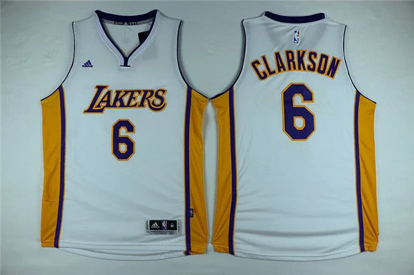 Lakers 6 Jordan Clarkson White Swingman Basketball Jersey