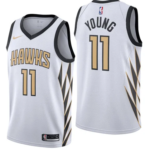 Hawks 11 Trae Young White 2018-19 City Edition Swingman Basketball Jersey