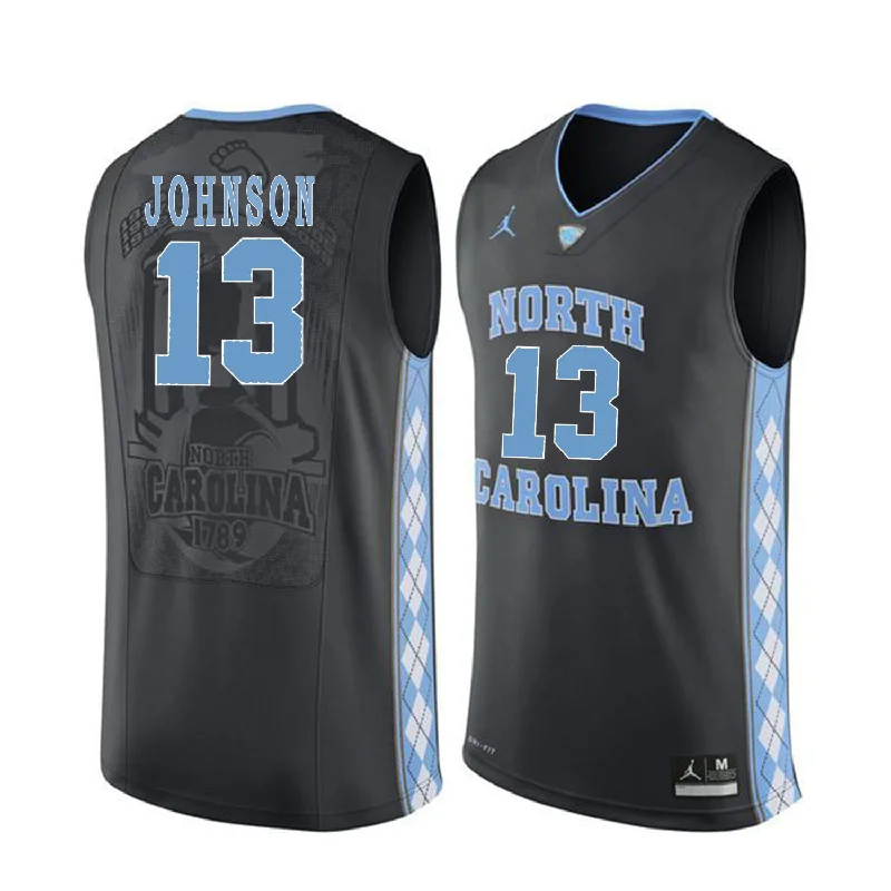 North Carolina Tar Heels 13 Cameron Johnson Black College Basketball Basketball Jersey