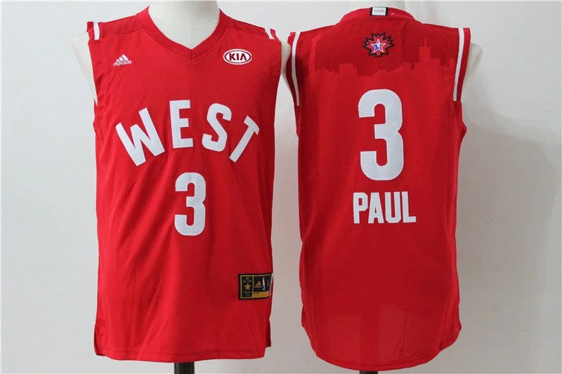 Clippers 3 Chris Paul Red 2016 All Star West Basketball Jersey