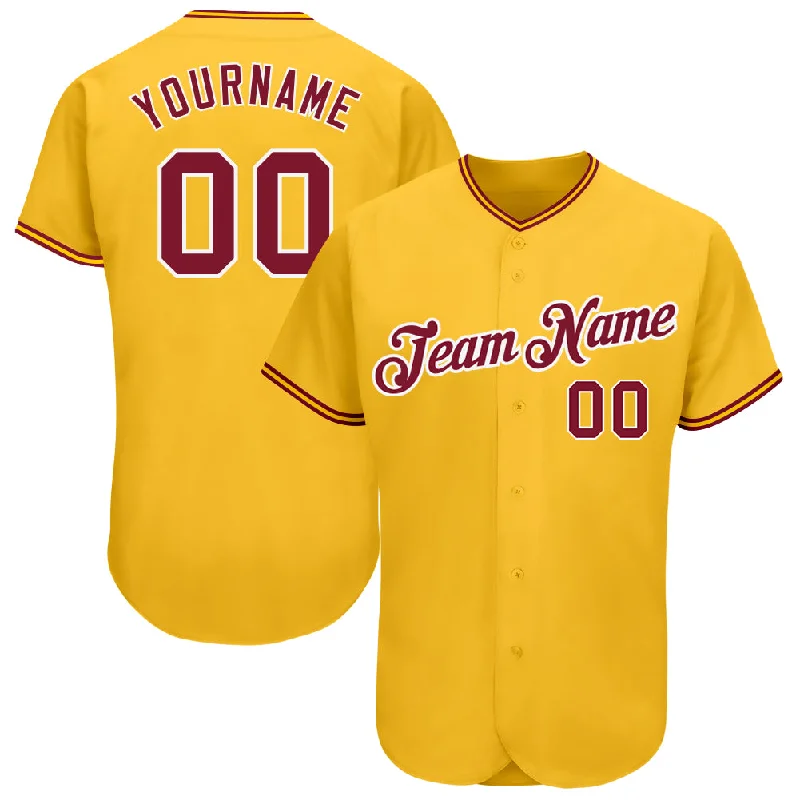 Custom Gold Navy-Light Blue Authentic Baseball Jersey