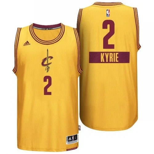 Cavaliers 2 Kyrie Irving Gold 2014-15 Christmas Day Swingman Basketball Jerseys