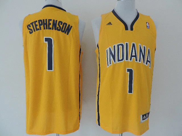 Pacers 1 Stephenson Gold New Revolution 30 Basketball Jerseys