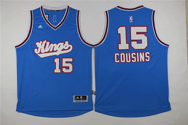 Kings 15 DeMarcus Cousins Blue 2015-16 Swingman Basketball Jersey