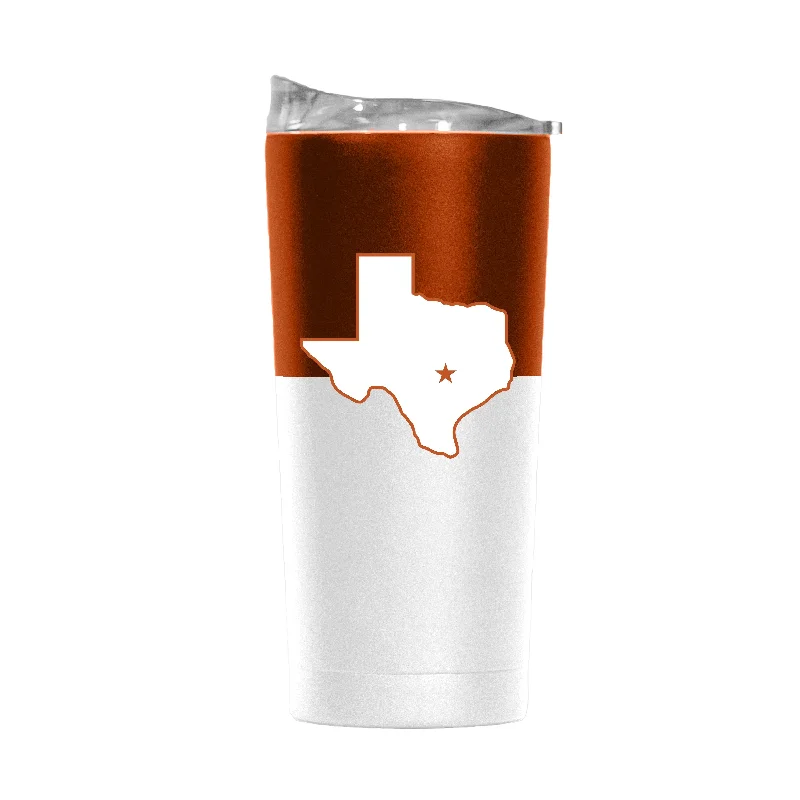 Texas 20oz Colorblock White Powder Coat Tumbler