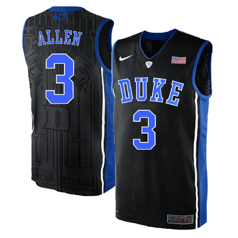 Duke Blue Devils 3 Garyson Allen Black Elite College Basketball Basketball Jersey