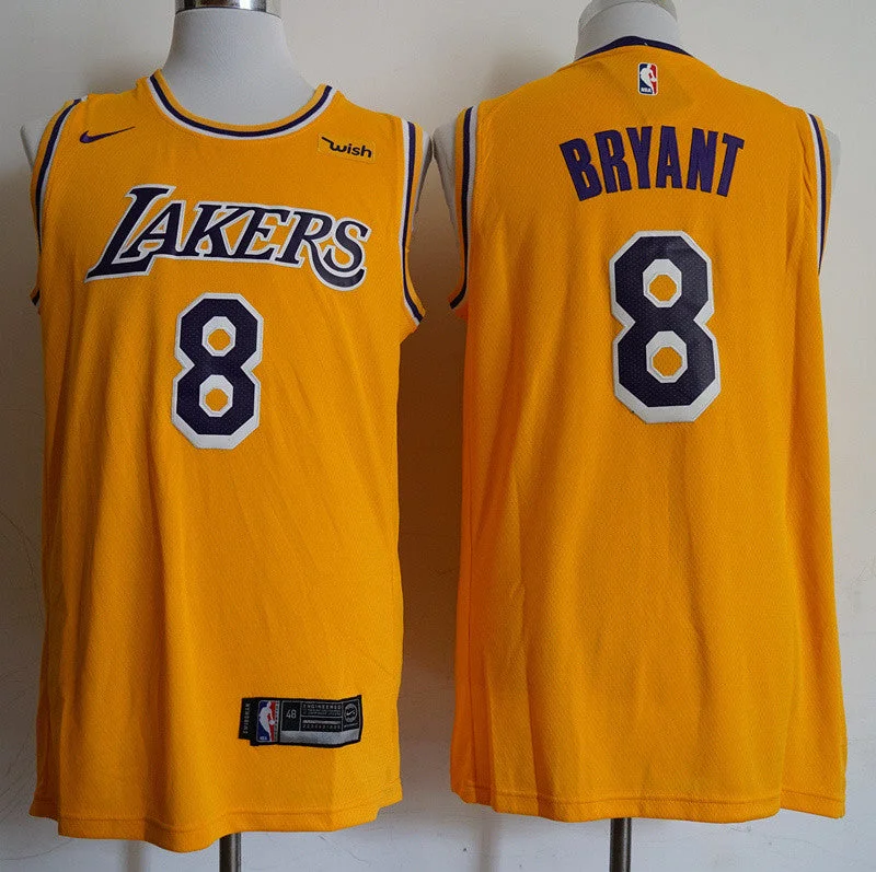 Lakers 8 Kobe Bryant Gold 2018-19 Swingman Basketball Jersey