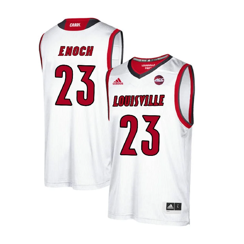 Louisville Cardinals 23 Steven Enoch White College Basketball Basketball Jersey