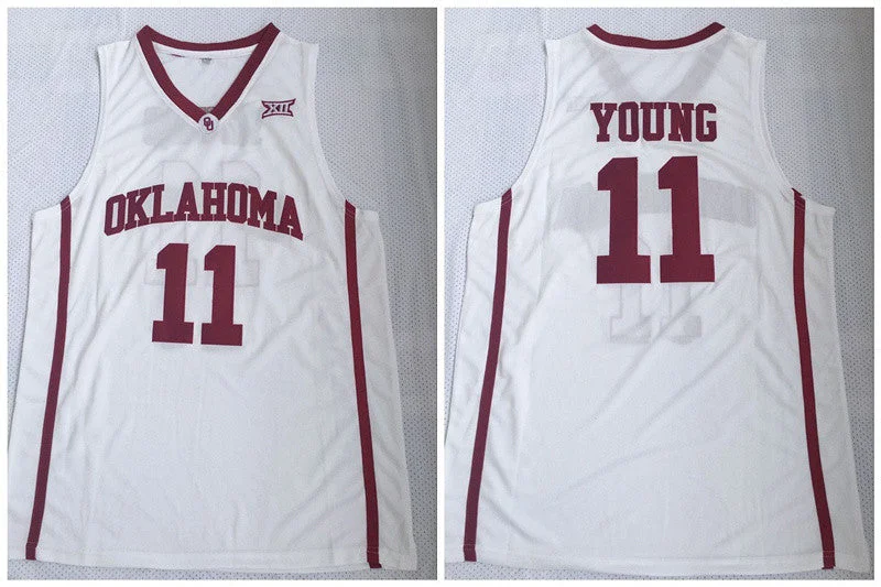 Oklahoma Sooners 11 Trae Young White College Basketball Basketball Jersey