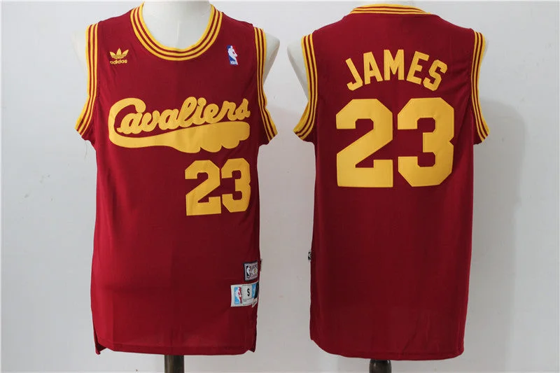 Cavaliers 23 LeBron James Burgundy Hardwood Classics Basketball Jersey