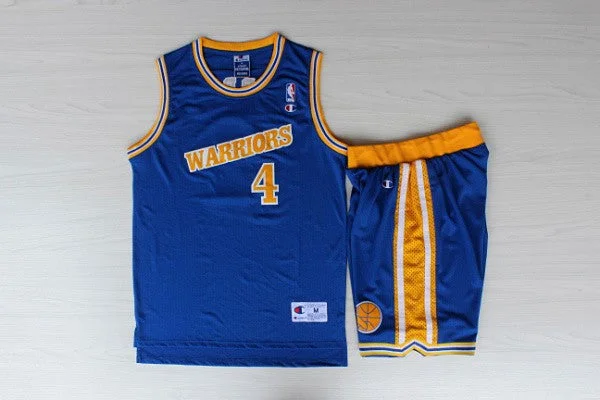 Warriors 4 Webber Blue New Revolution 30 Basketball Jersey (With Shorts)