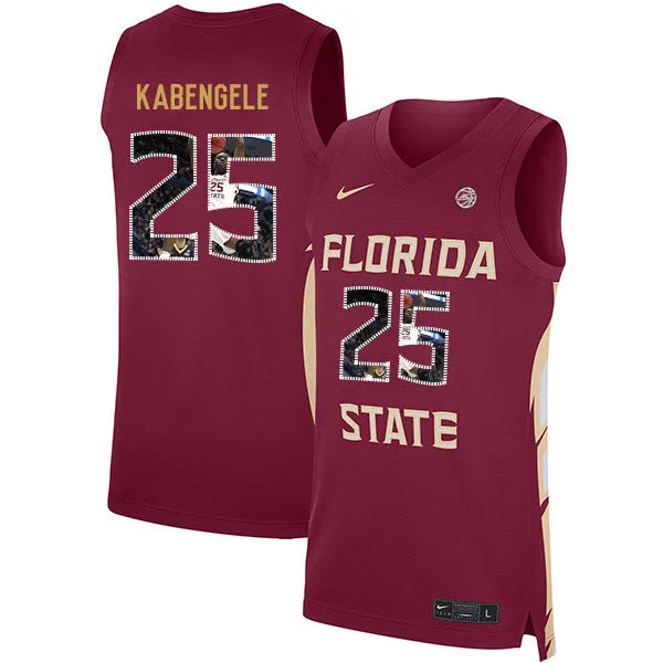 Florida State Seminoles 25 Mfiondu Kabengele Red Basketball College Fashion Basketball Jersey