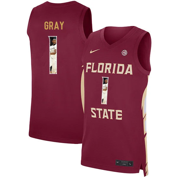 Florida State Seminoles 1 RaiQuan Gray Red Basketball College Fashion Basketball Jersey