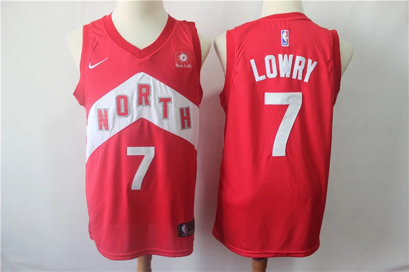 Raptors 7 Kyle Lowry Red 2018-19 Earned Edition Swingman Basketball Jersey