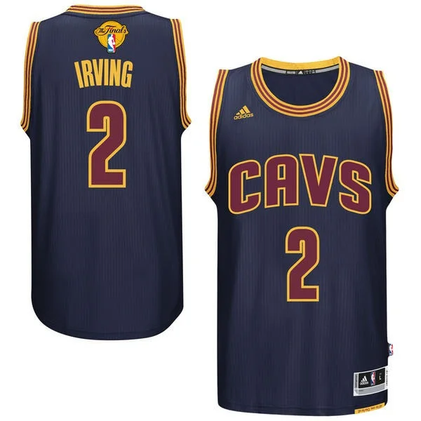 Cavaliers 2 Kyrie Irvin Navy 2017 Finals Swingman Basketball Jersey