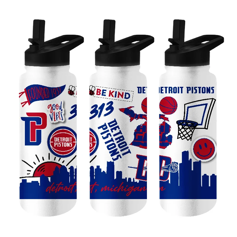 Detroit Pistons 34oz Native Quencher Bottle