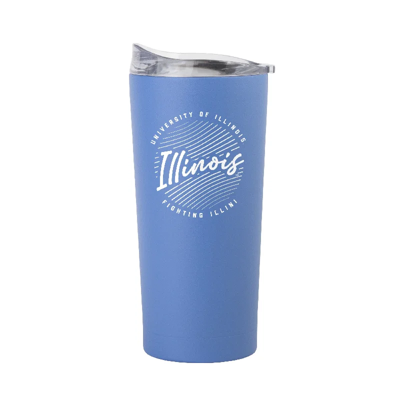 Illinois 20oz Retro Script Arctic Powder Coat Tumbler