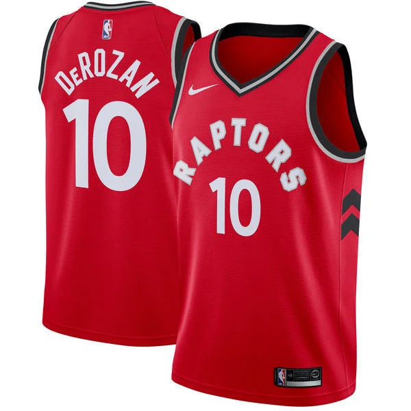 Raptors 10 DeMar DeRozan Red Swingman Basketball Jersey(Without the sponsor's logo)