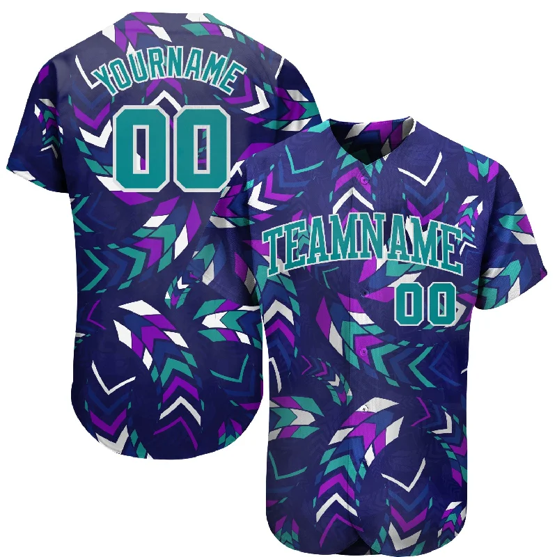 Custom 3D Pattern Design Music Festival Authentic Baseball Jersey