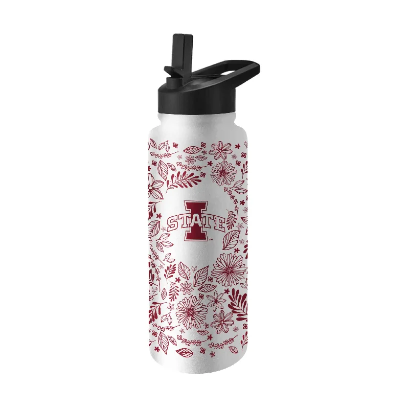 Iowa State Quencher Botanical Flip Top Water Bottle