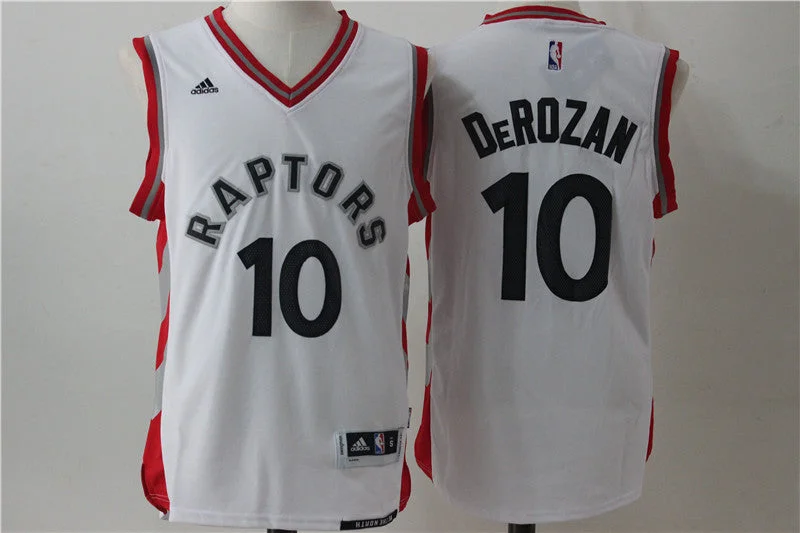 Raptors 10 DeMar DeRozan White Swingman Basketball Jersey