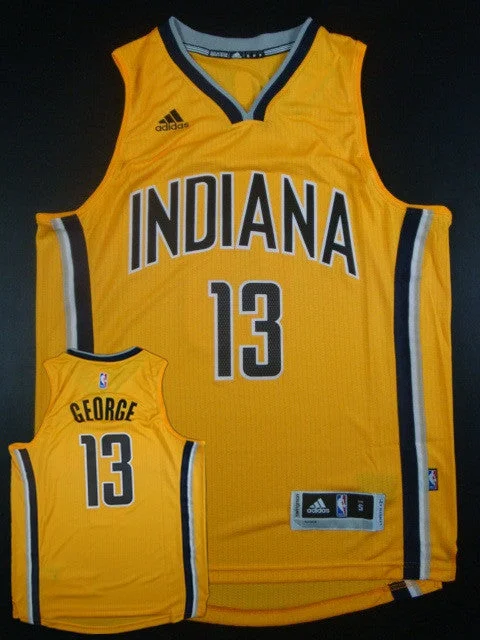 Pacers 13 Paul George Yellow Swingman Basketball Jersey