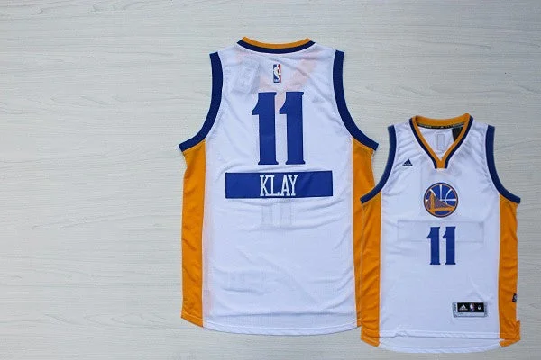 Warriors 11 Klay Thompson White 2014-15 Christmas Day Swingman Basketball Jerseys