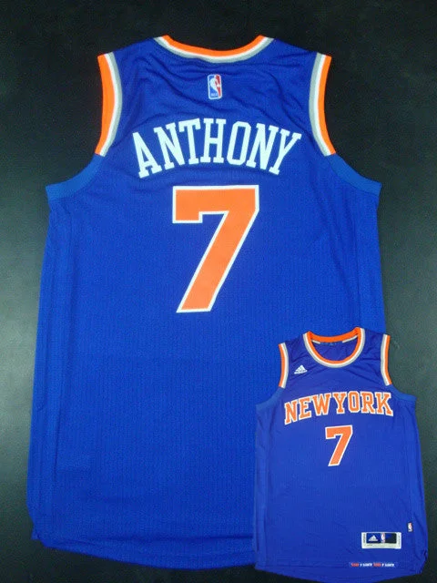 Knicks 7 Anthony Blue 2014-15 New Swingman Basketball Jerseys