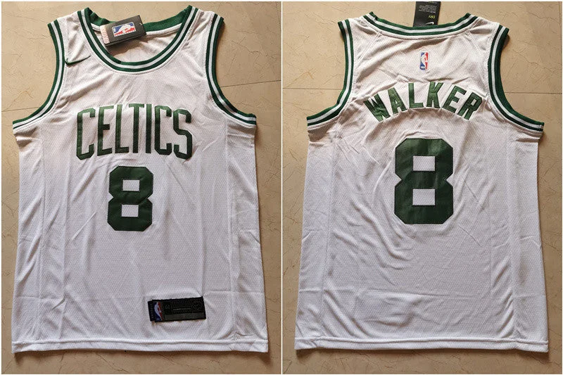 Celtics 8 Kemba Walker White Swingman Basketball Jersey