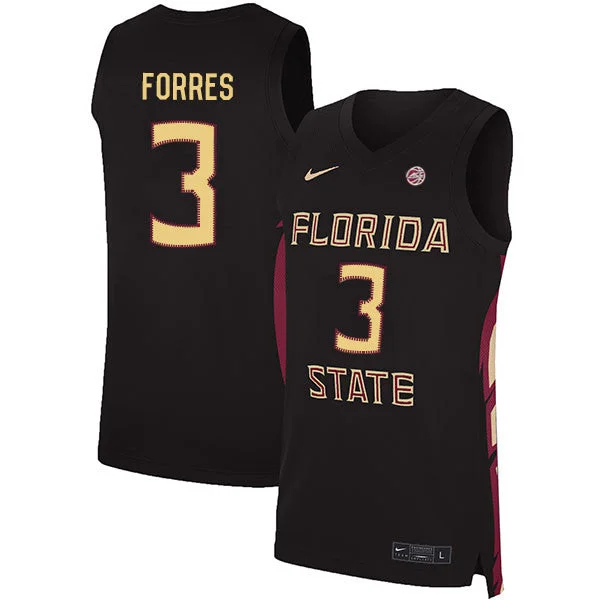 Florida State Seminoles 3 Trent Forrest Black Basketball College Basketball Jersey