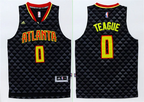 Hawks 0 Jeff Teague Black Swingman Basketball Jersey