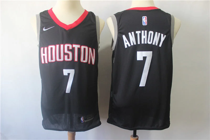 Rockets 7 Carmelo Anthony Black Swingman Basketball Jersey