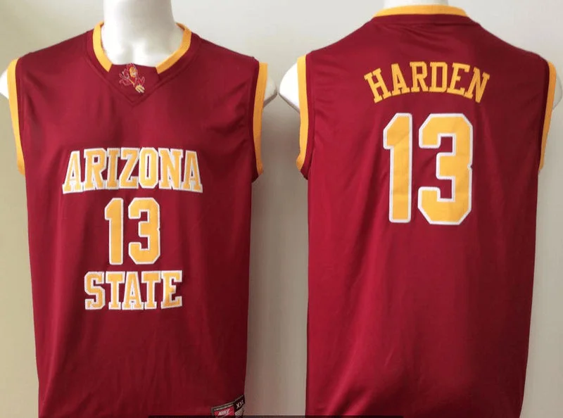 Arizona State Sun Devils 13 James Harden Red College Basketball Basketball Jersey