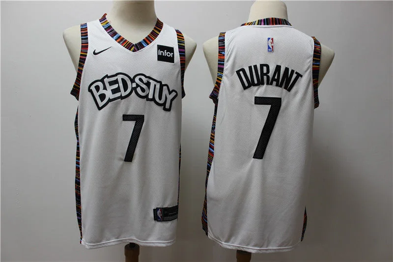 Nets 7 Kevin Durant White 2019-20 City Edition Swingman Basketball Jersey