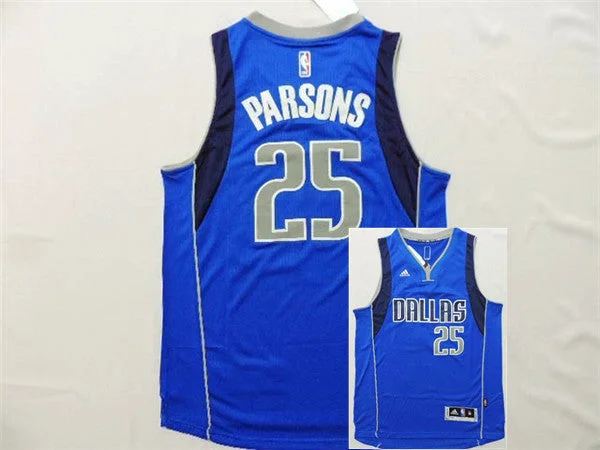 Mavericks 25 Parsons Blue New Revolution 30 Basketball Jerseys