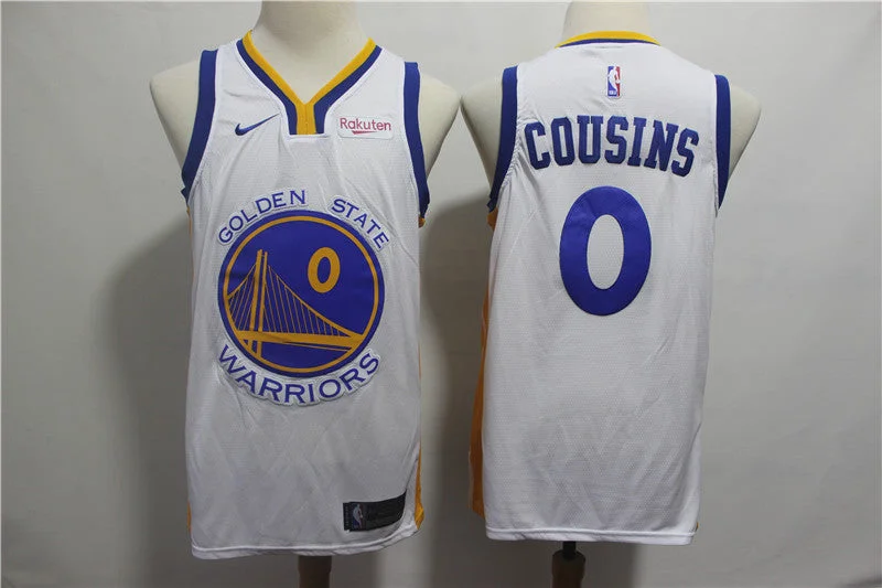 Warriors 0 DeMarcus Cousins White Swingman Basketball Jersey