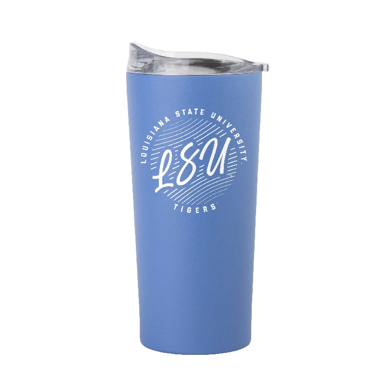 LSU 20oz Retro Script Arctic Powder Coat Tumbler