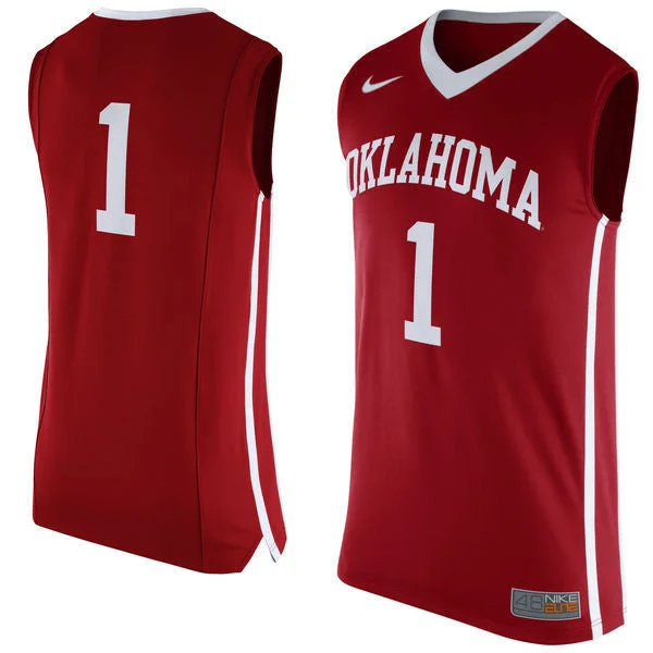 Oklahoma #1 Red Basketball College Basketball Jersey